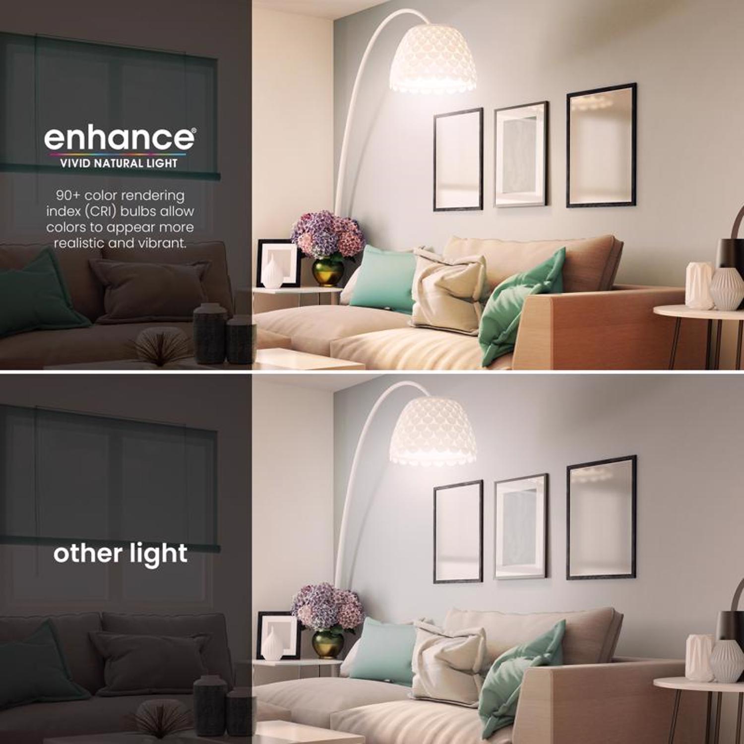 Feit A19 E26 (Medium) LED Bulb Bright White 60 Watt Equivalence 4 pk