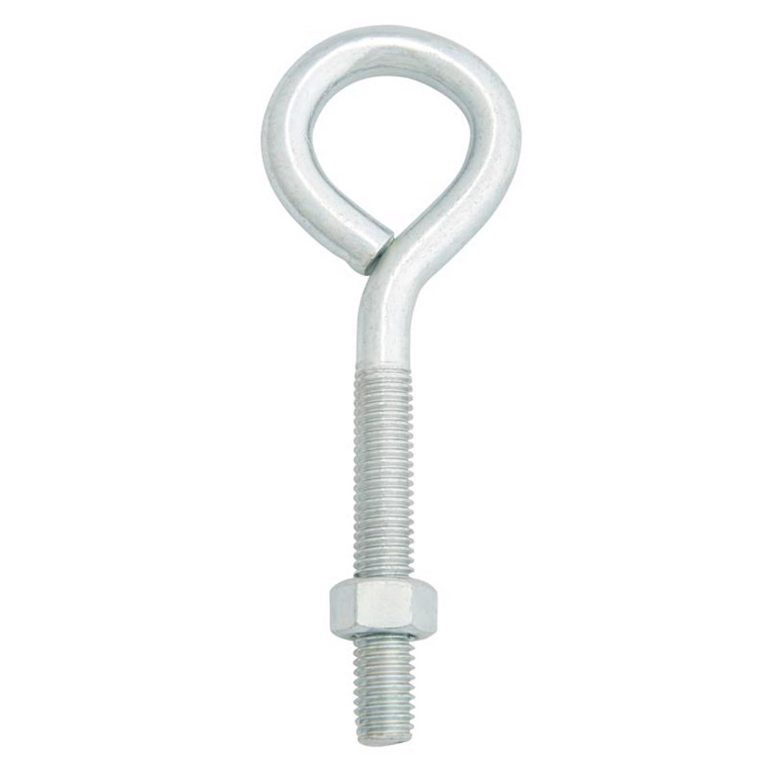 Hampton 1/2 in. X 6 in. L Zinc-Plated Steel Eyebolt Nut Included