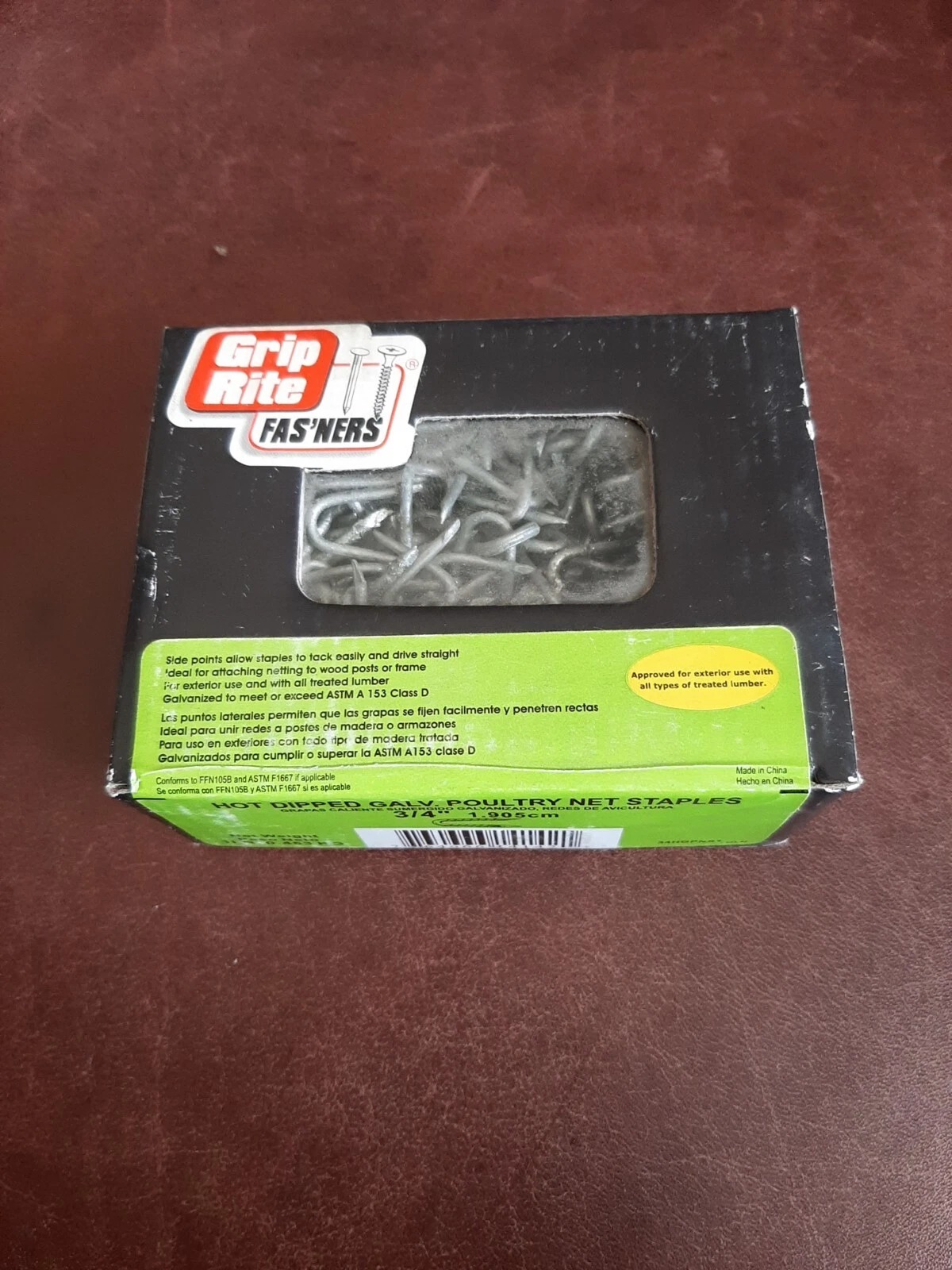 Grip-Rite 1/4 in. W X 3/4 in. L Electro-Galvanized Steel Poultry Netting Staples 14 Ga. 1 lb