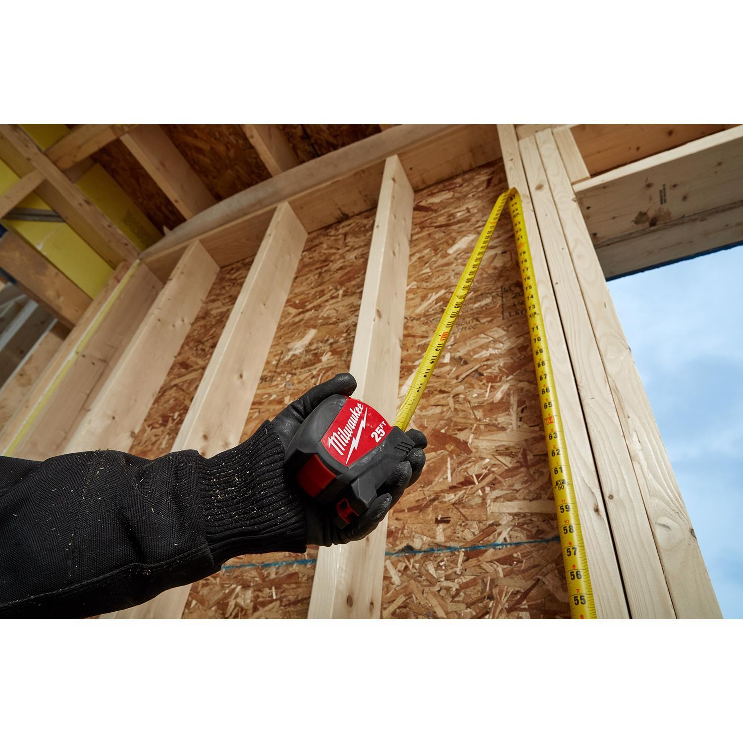 Milwaukee 25 ft. L X 1-1/8 in. W Compact Wide Blade Tape Measure 1 pk