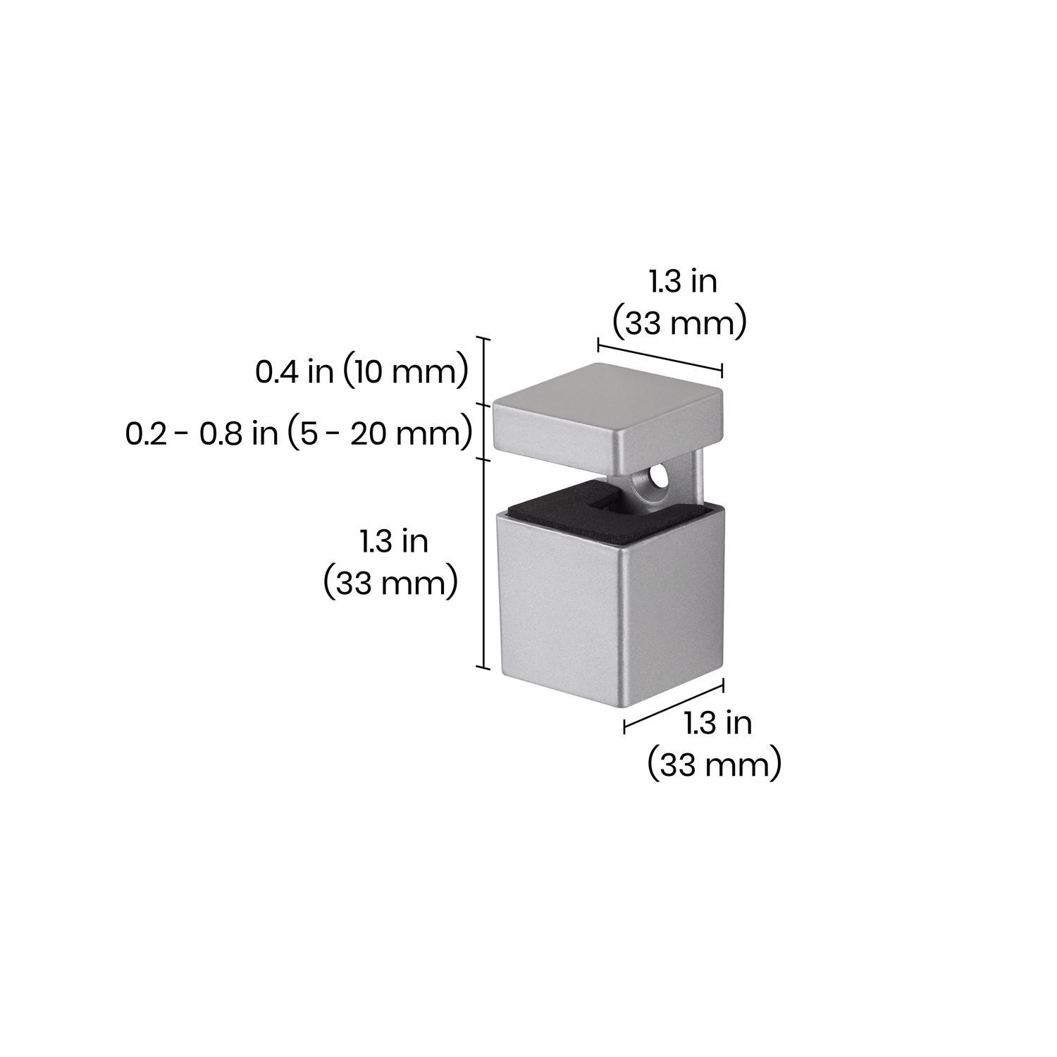 Dolle Bloc 2.5 in. H X 1.3 in. W X 1.3 in. D Silver Metal Shelf Clips
