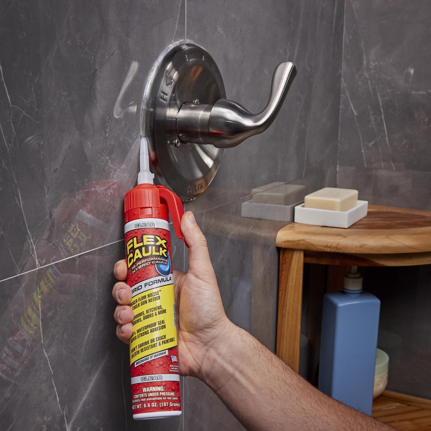 Flex Seal Family of Products Flex Caulk Clear Polymer Advanced Hybrid Polymer Caulk 6.6 fl. oz.