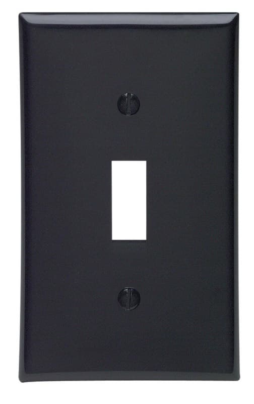 Leviton Black 1 gang Nylon Toggle Wall Plate 1 pk