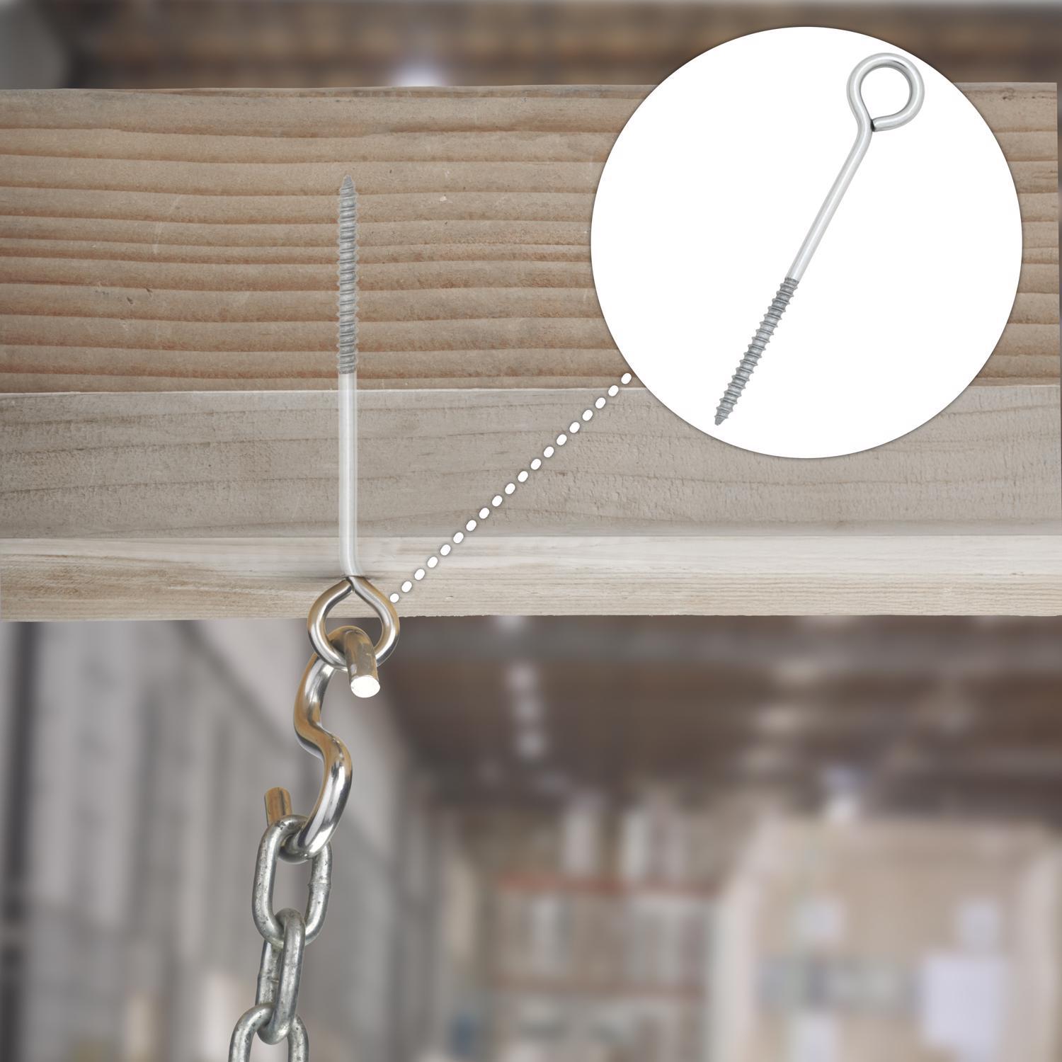 Hampton 1/4 in. X 5 in. L Stainless Stainless Steel Lag Thread Eyebolt