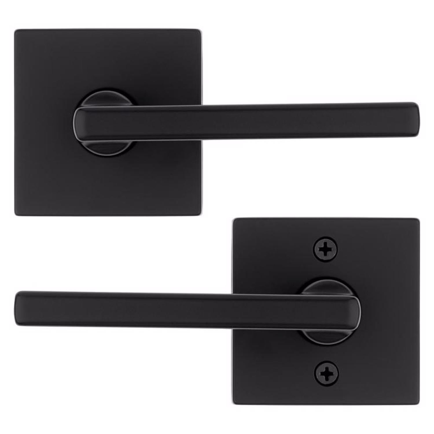 Kwikset Halifax Matte Black Passage Lever Right or Left Handed