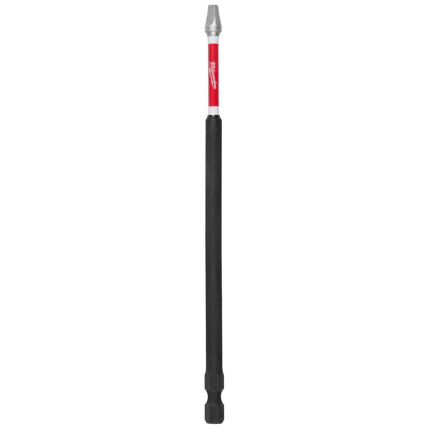 Milwaukee Shockwave Square #2 X 6 in. L Screwdriver Bit Steel 1 pc