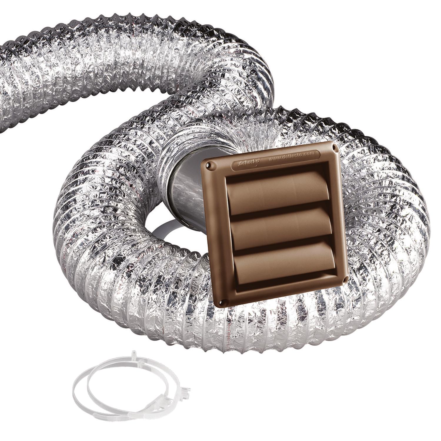 Ace 4 in. W X 6 in. L Brown Plastic Dryer Vent Kit