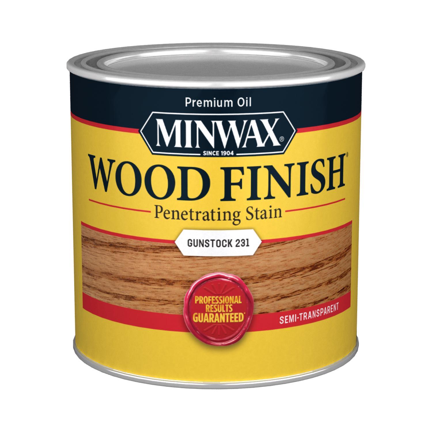 Minwax Wood Finish Semi-Transparent Gunstock Oil-Based Penetrating Wood Stain 1/2 pt