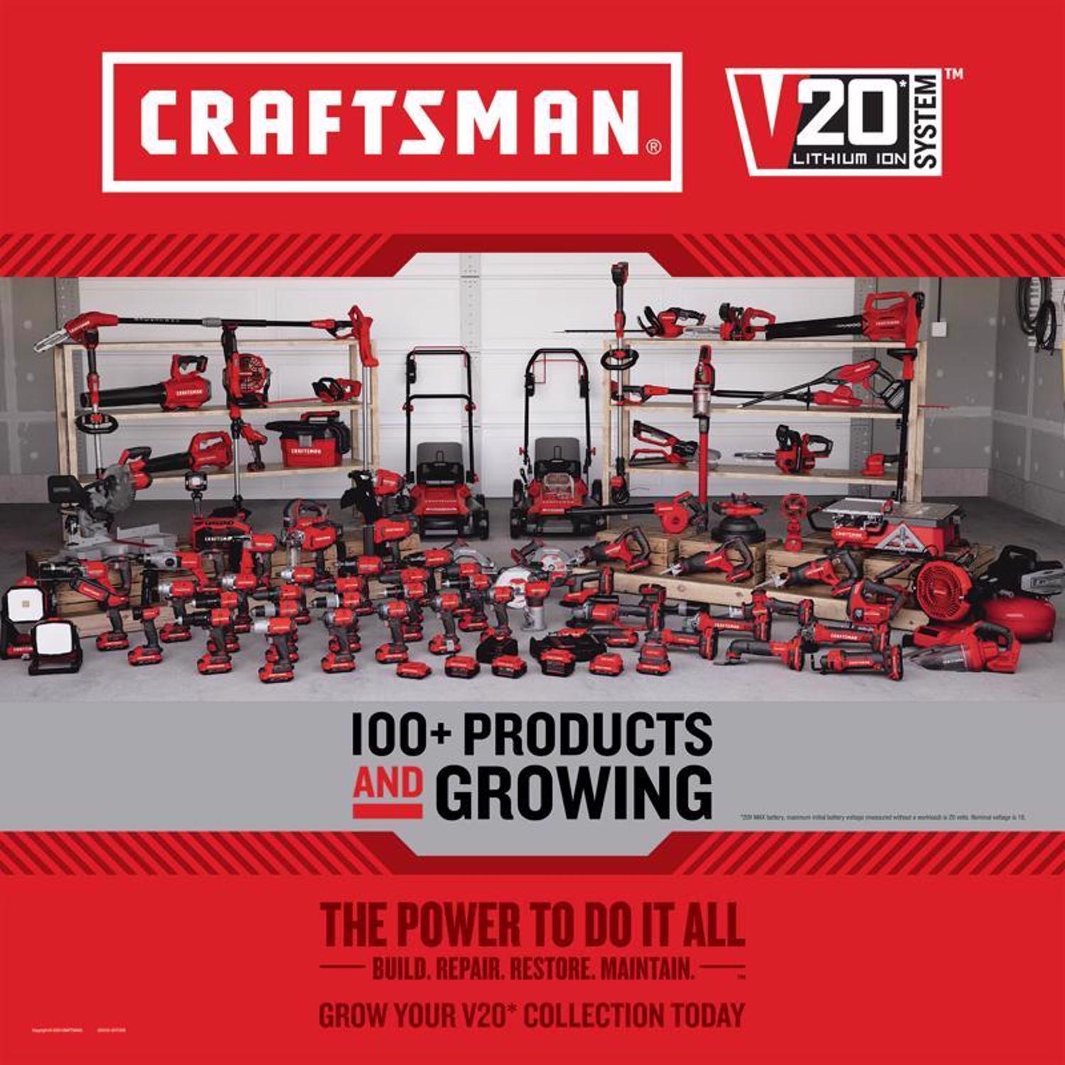 Craftsman V20 10 in. H 3 speed Misting Fan TOOL ONLY
