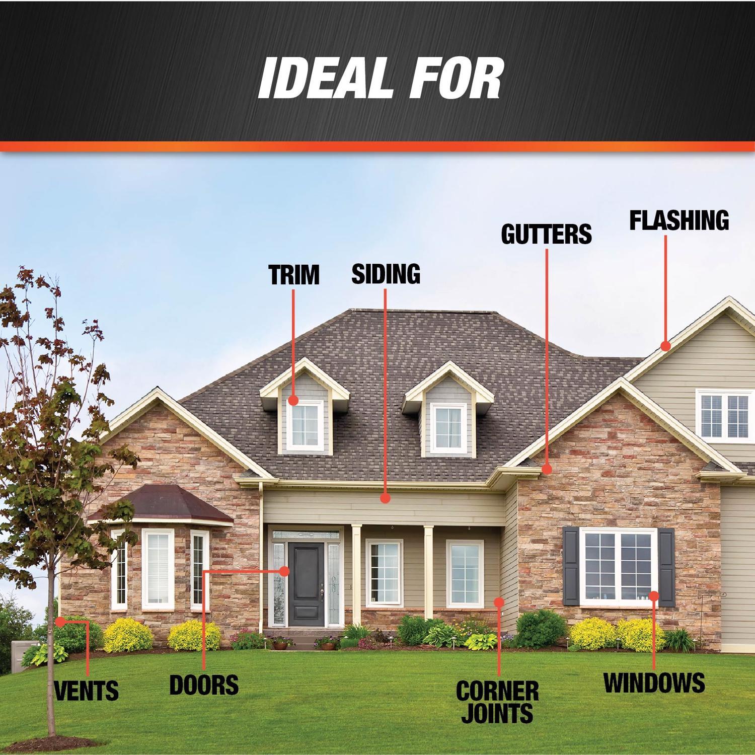 DAP White Silicone Door/Siding/ Window Sealant 9.8 oz