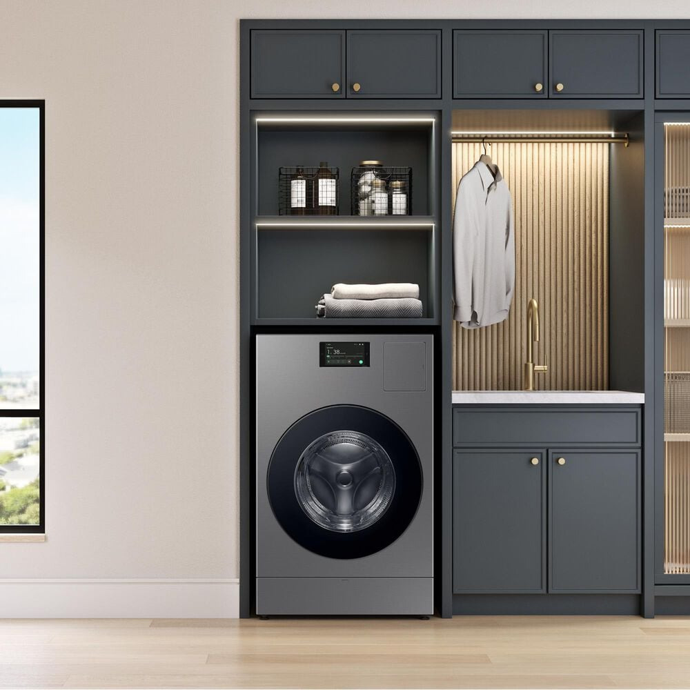 Samsung 5.3 Cu Ft. Bespoke AI Vented Laundry Combo All-in-One Ultra Capacity Washer and Electric Dryer with AI Home in Dark Steel