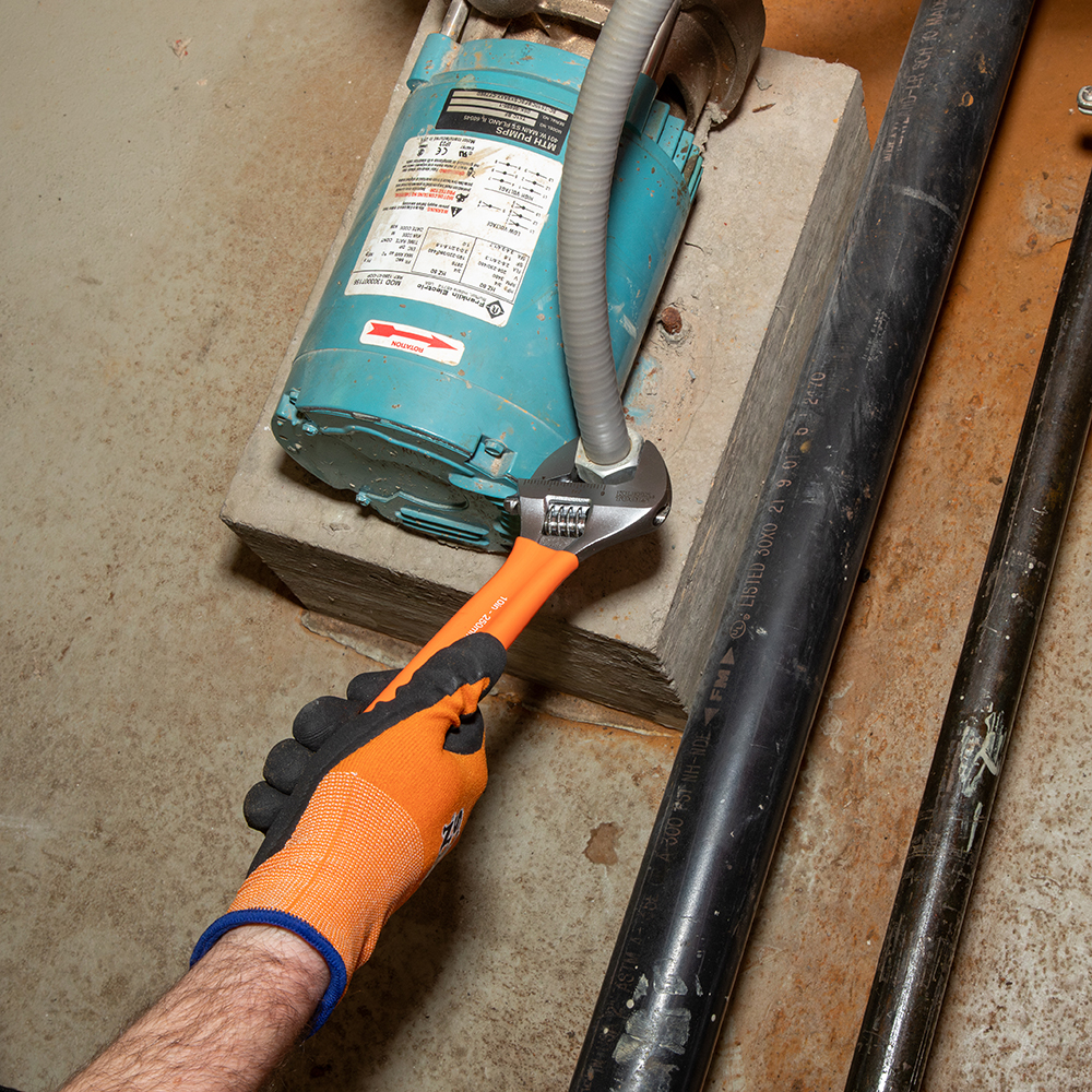 Klein Extra-Capacity Adjustable Wrench, 10-in.