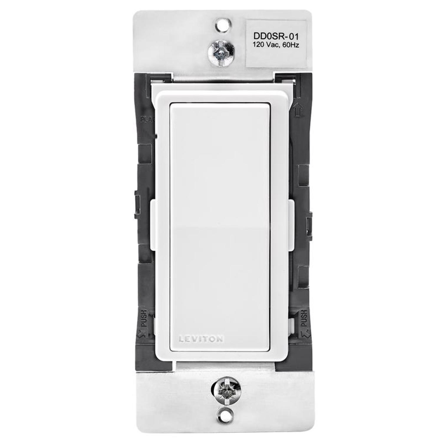 Leviton Decora Smart Three Pole Remote Smart-Enabled Switch White 1 pk