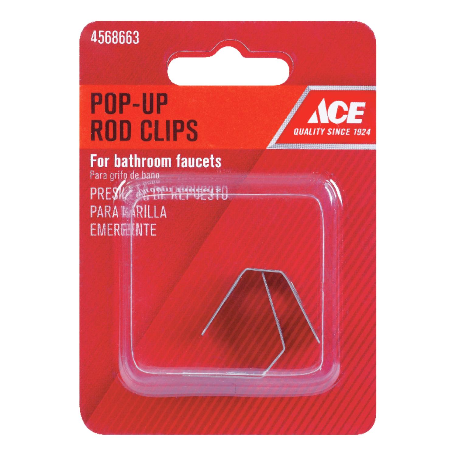 Ace 1/4 in. Chrome Stainless Steel Pop-Up Rod Clips