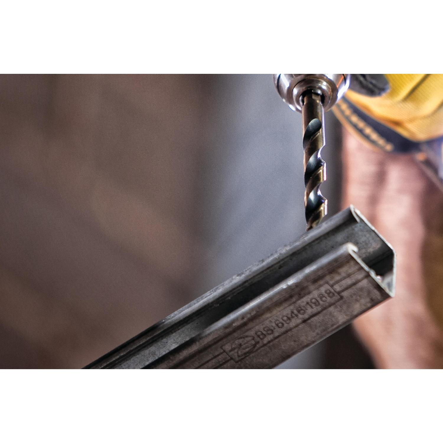 DEWALT Black & Gold 1/2 in. X 6 in. L High Speed Steel Split Point Drill Bit Reduced Round Shank 1 p