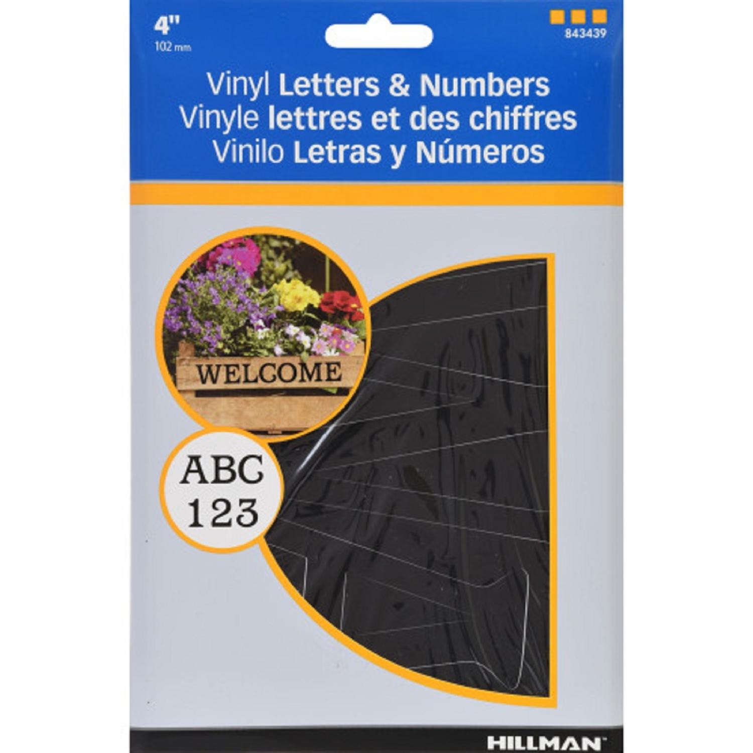 Hillman 4in. Black Vinyl Self-Adhesive Letter And Number Set 0-9, A-Z 88 Piece
