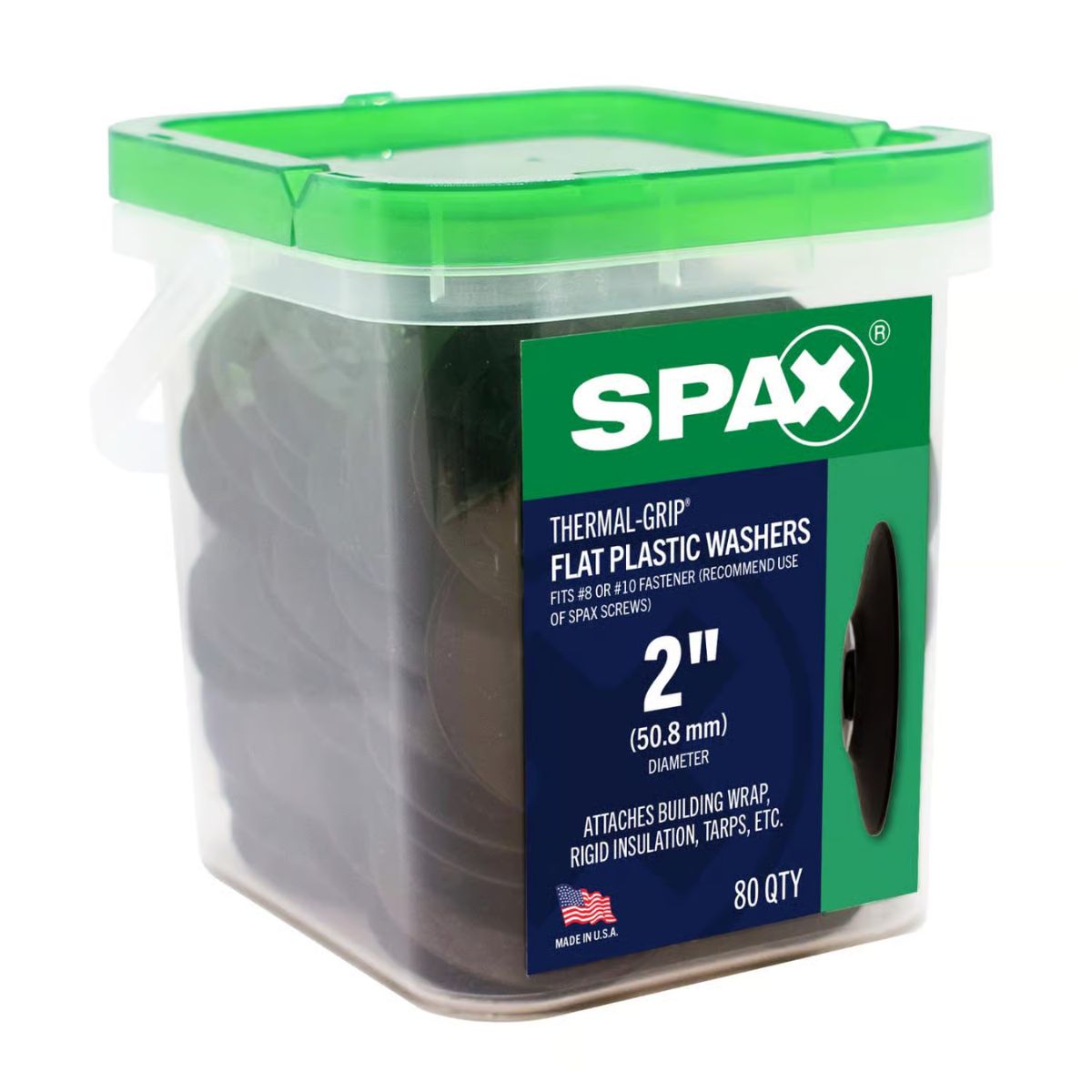 SPAX Thermal-Grip Plastic 2 in. Flat Washer 80 Pack