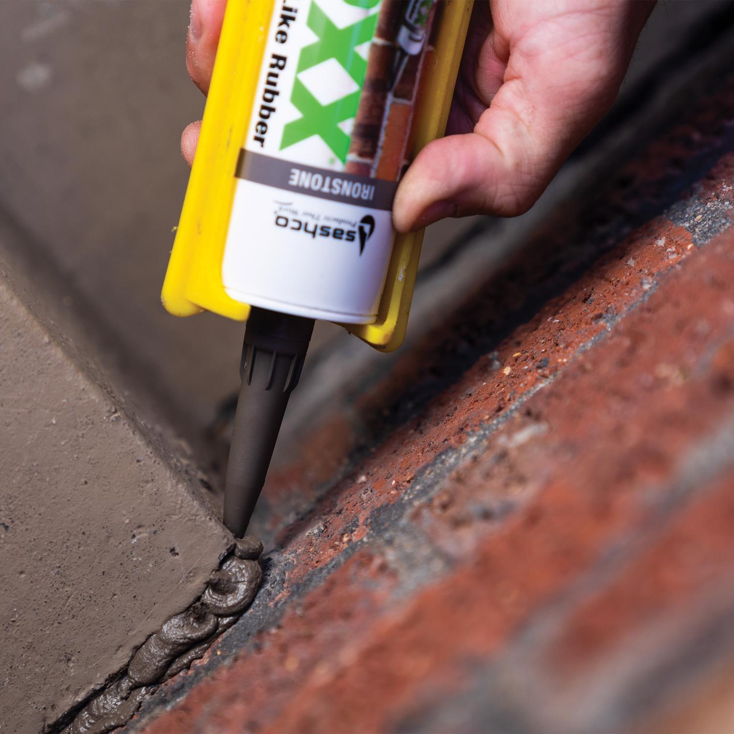 Sashco Mor-Flexx Gray Elastomeric Acrylic Latex Mortar and Stucco Repair Caulk 10.5 oz