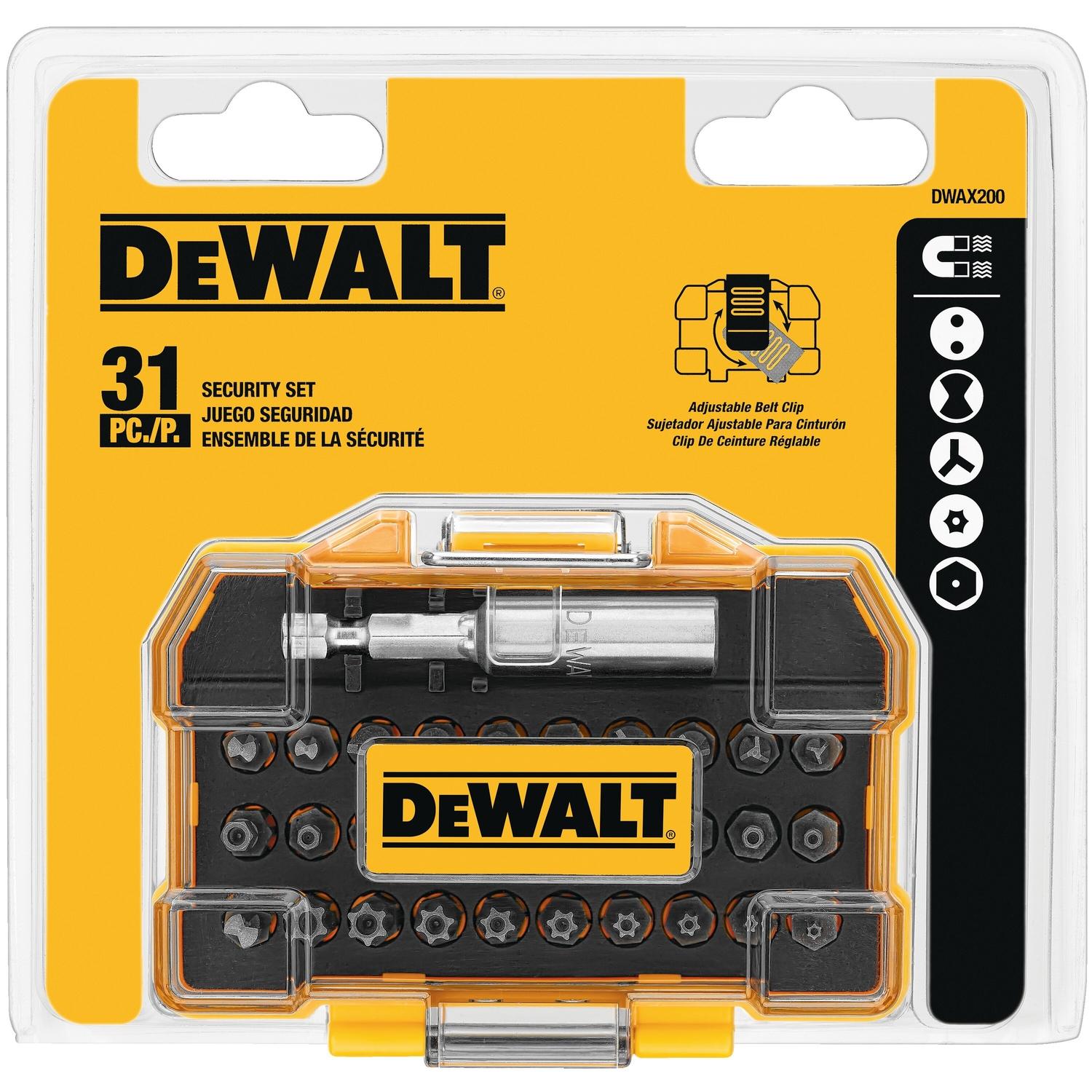 DEWALT Security Bit Set Steel 31 pc
