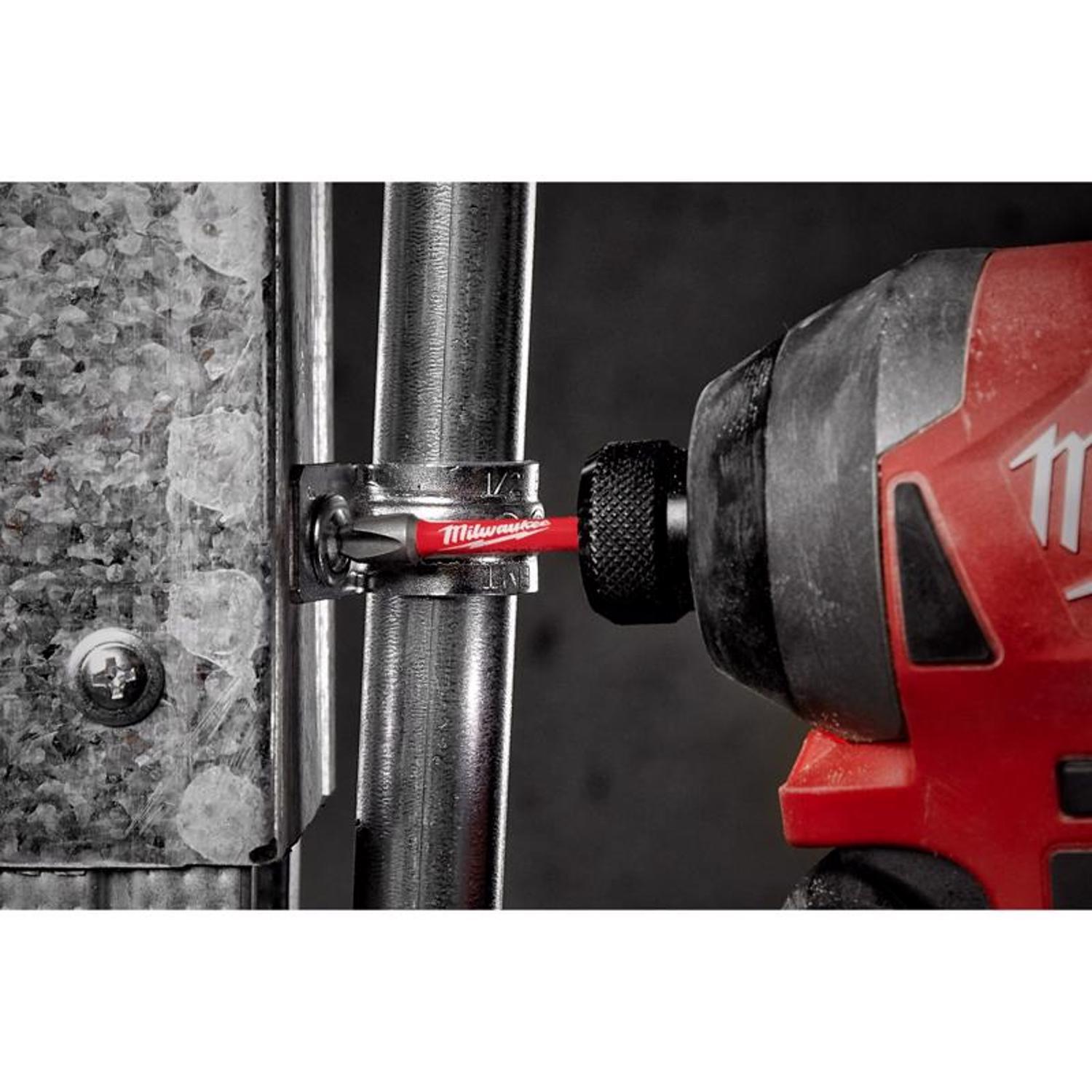Milwaukee Shockwave Phillips #2 X 1 in. L Screwdriver Bit Steel 2 pk
