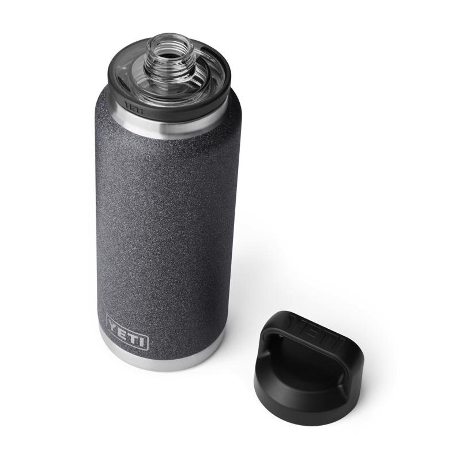 YETI Rambler 36 oz. Black Stone BPA Free Bottle with Chug Cap