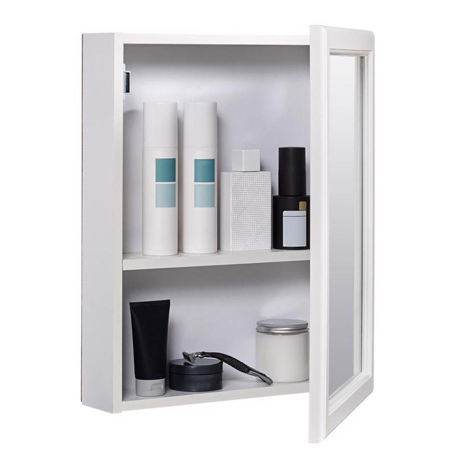 Zenna Home 19.25 in. H X 15.25 in. W X 4.25 in. D Rectangle Medicine Cabinet/Mirror