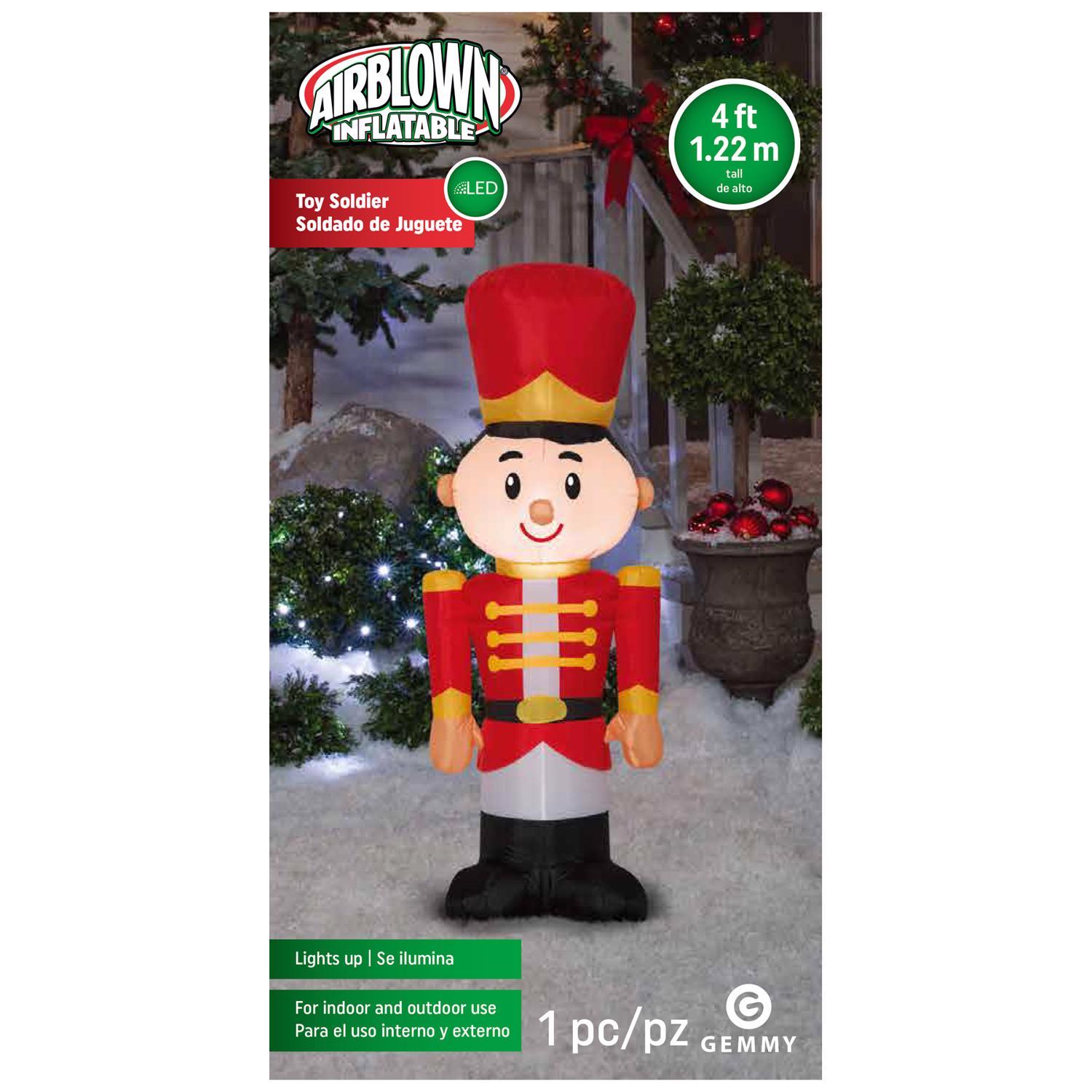 Gemmy Airblown LED Toy Soldier 3.5 ft. Inflatable