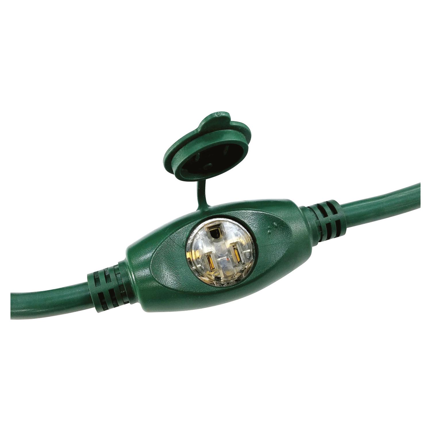 Ace Outdoor 25 ft. L Green Triple Outlet Cord 14/3 STW