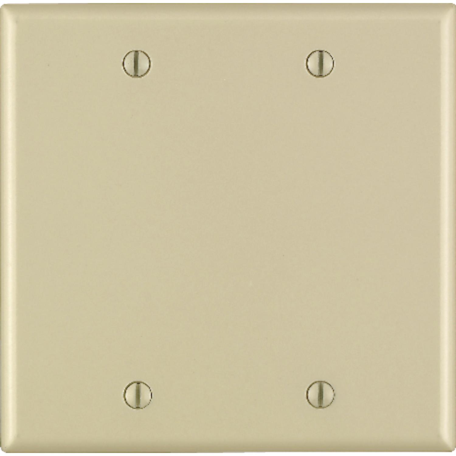 Leviton Ivory 2 gang Thermoset Plastic Blank Wall Plate 1 pk