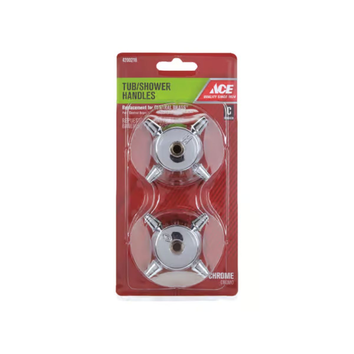 Ace For Central Brass Chrome Tub and Shower Faucet Handles