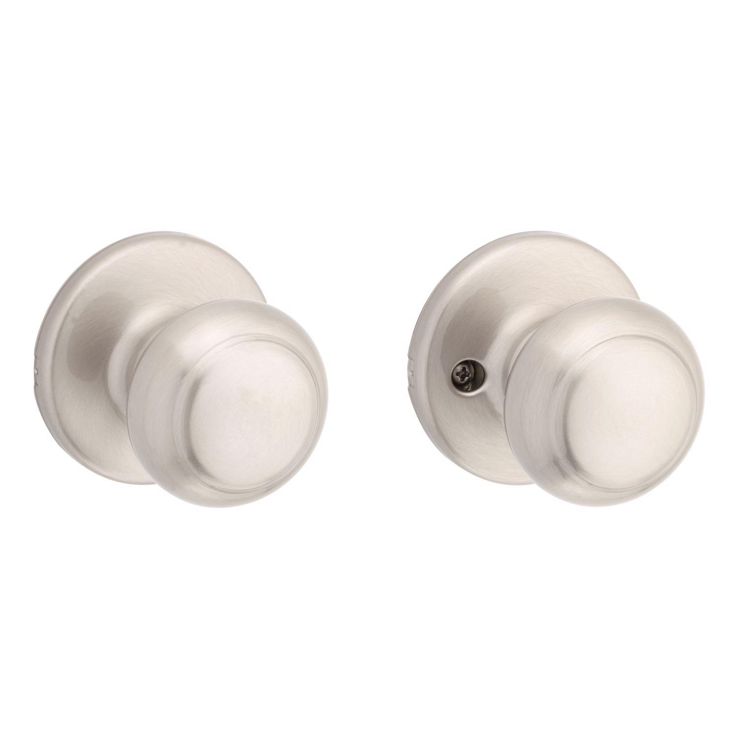 Kwikset Cove Satin Nickel Passage Door Knob Right or Left Handed