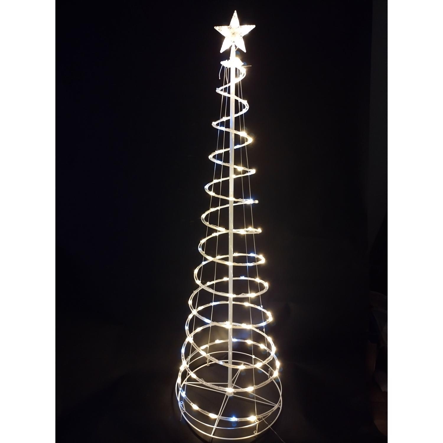 Celebrations LED Spiral Cone with Star 6 ft. Yard Decor
