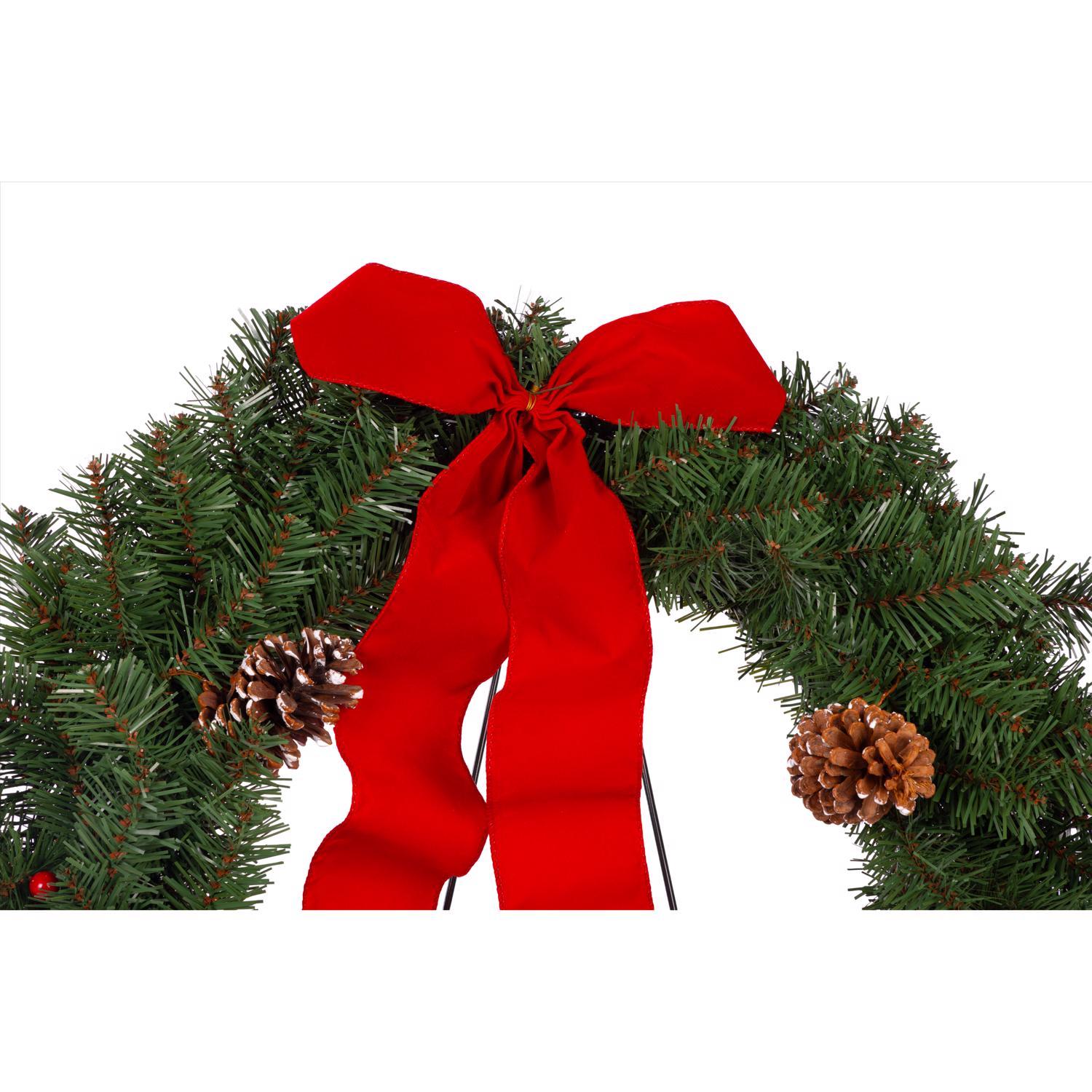 Holiday Bright Lights 30 in. D Memorial Christmas Wreath
