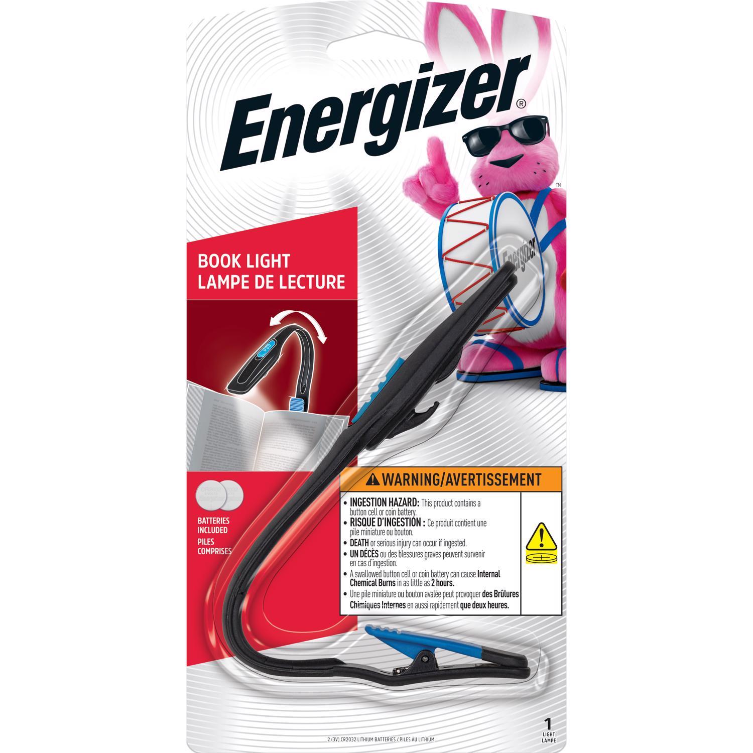 Energizer 11 lm Black/Yellow LED Rechargeable Clip Light CR2032 Battery
