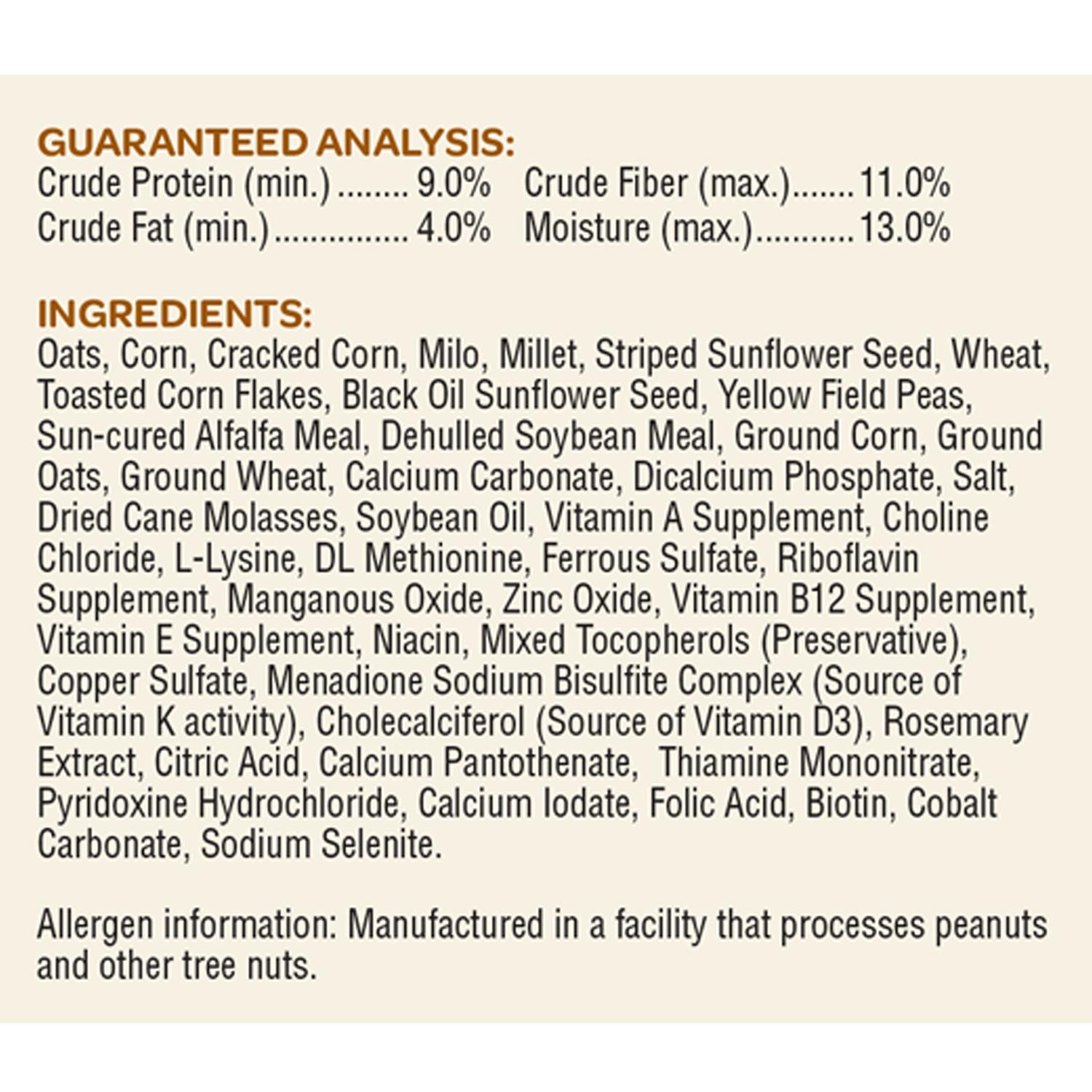 Kaytee Backyard Wildlife Assorted Species Oats Squirrel and Critter Food 5 lb