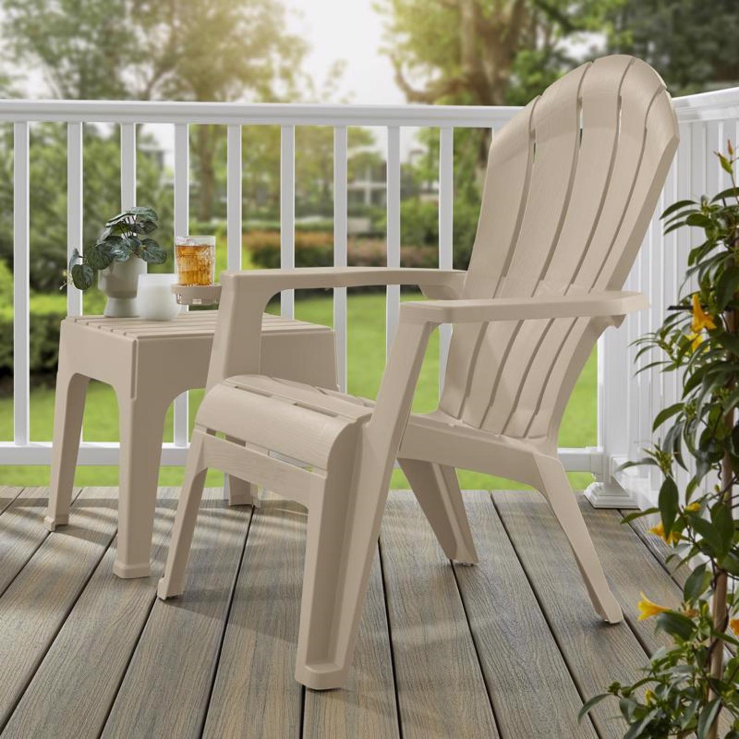 Adams RealComfort Deluxe Biscuit Resin Frame Adirondack Chair