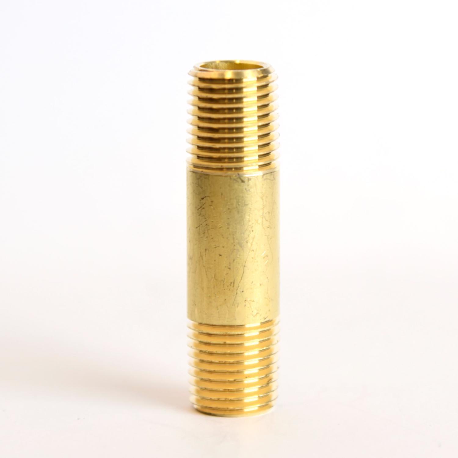 ATC 1/4 in. MPT 1/4 in. D MPT Yellow Brass Nipple 2 in. L