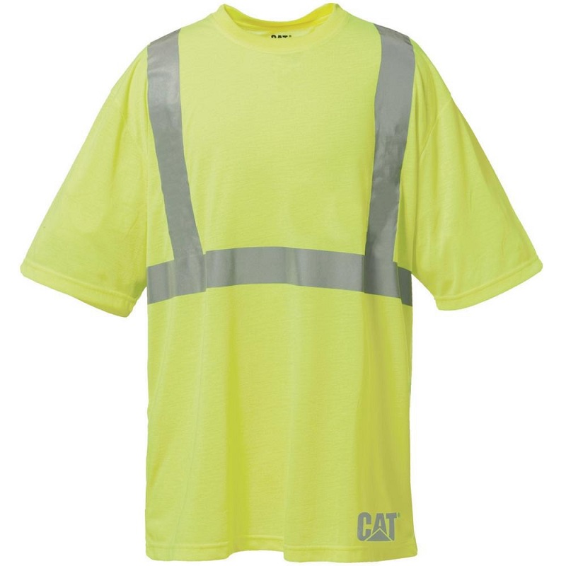 Caterpillar Men's Hi Vis Short Sleeve Tee - Hi Vis Yellow