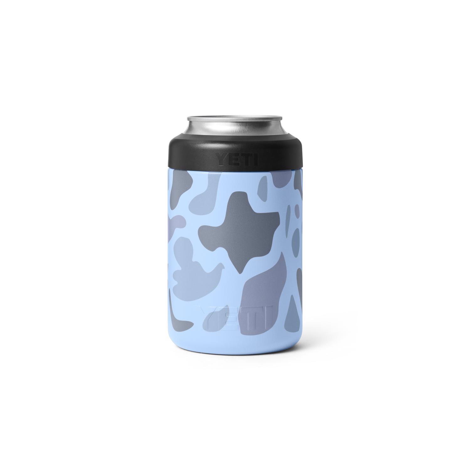 YETI Rambler 12 oz. Blue Camo BPA Free Can Insulator