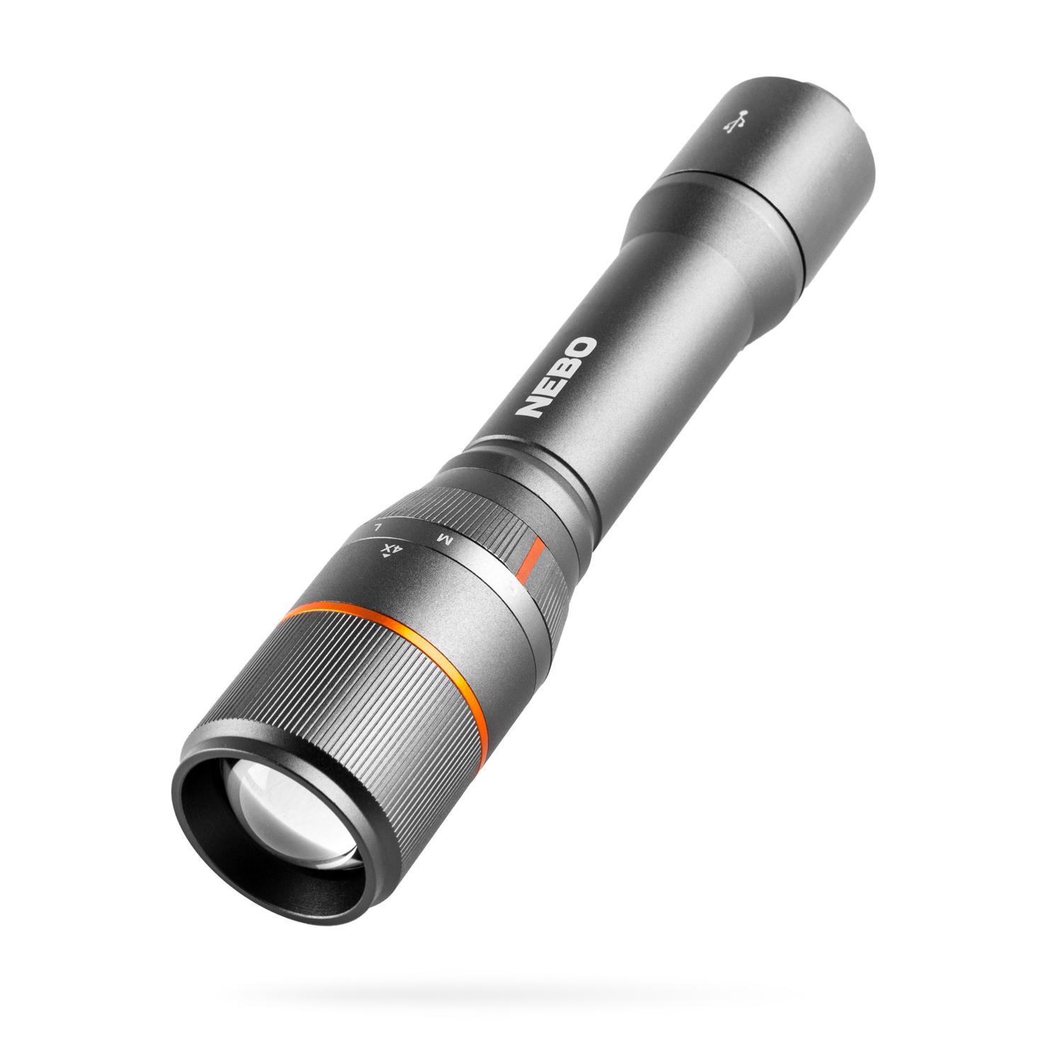 NEBO Davinci 2000 lm Black LED Rechargeable Rechargeable Flashlight 18650 Battery