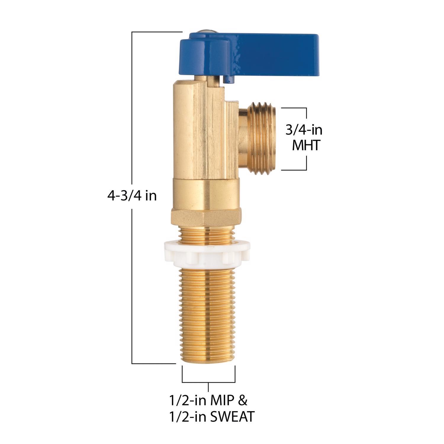 Homewerks 1/2 in. MIP X 3/4 in. MHT Brass Washing Machine Valve