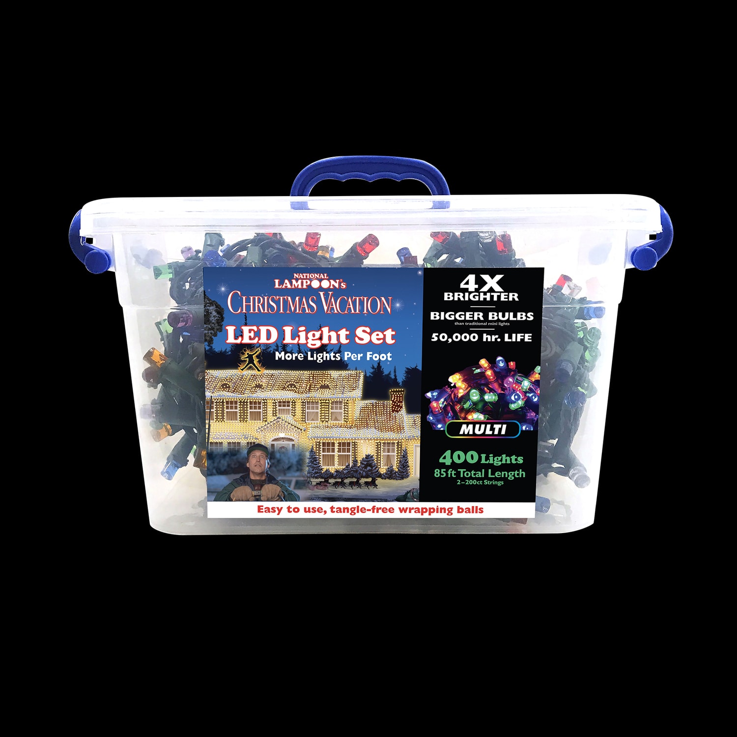 National Lampoon's Project Pack 8mm LED Concave Commercial Light Set Multicolored 85 ft. 400 l