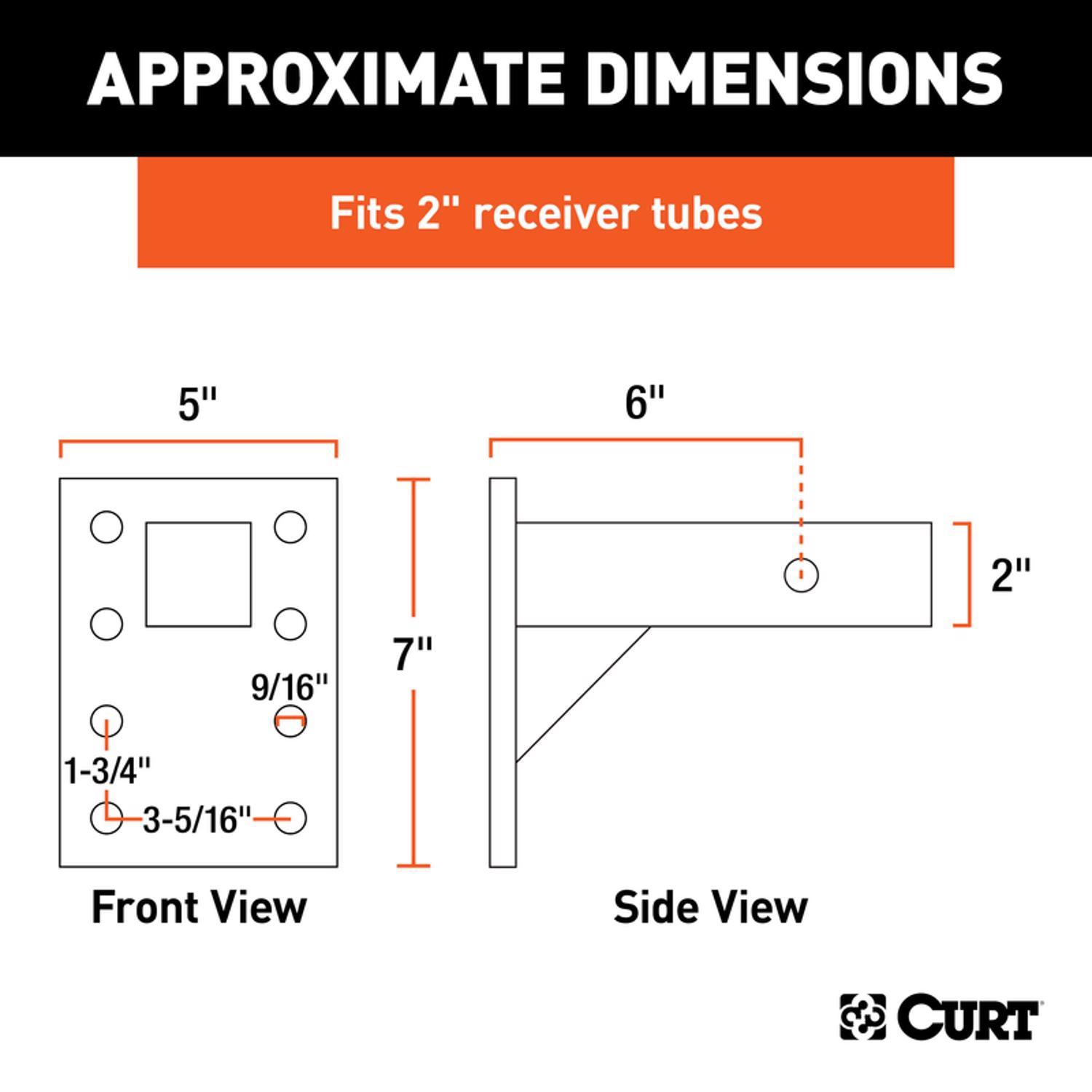 CURT 10000 lb. cap. Pintle Mounting Plate
