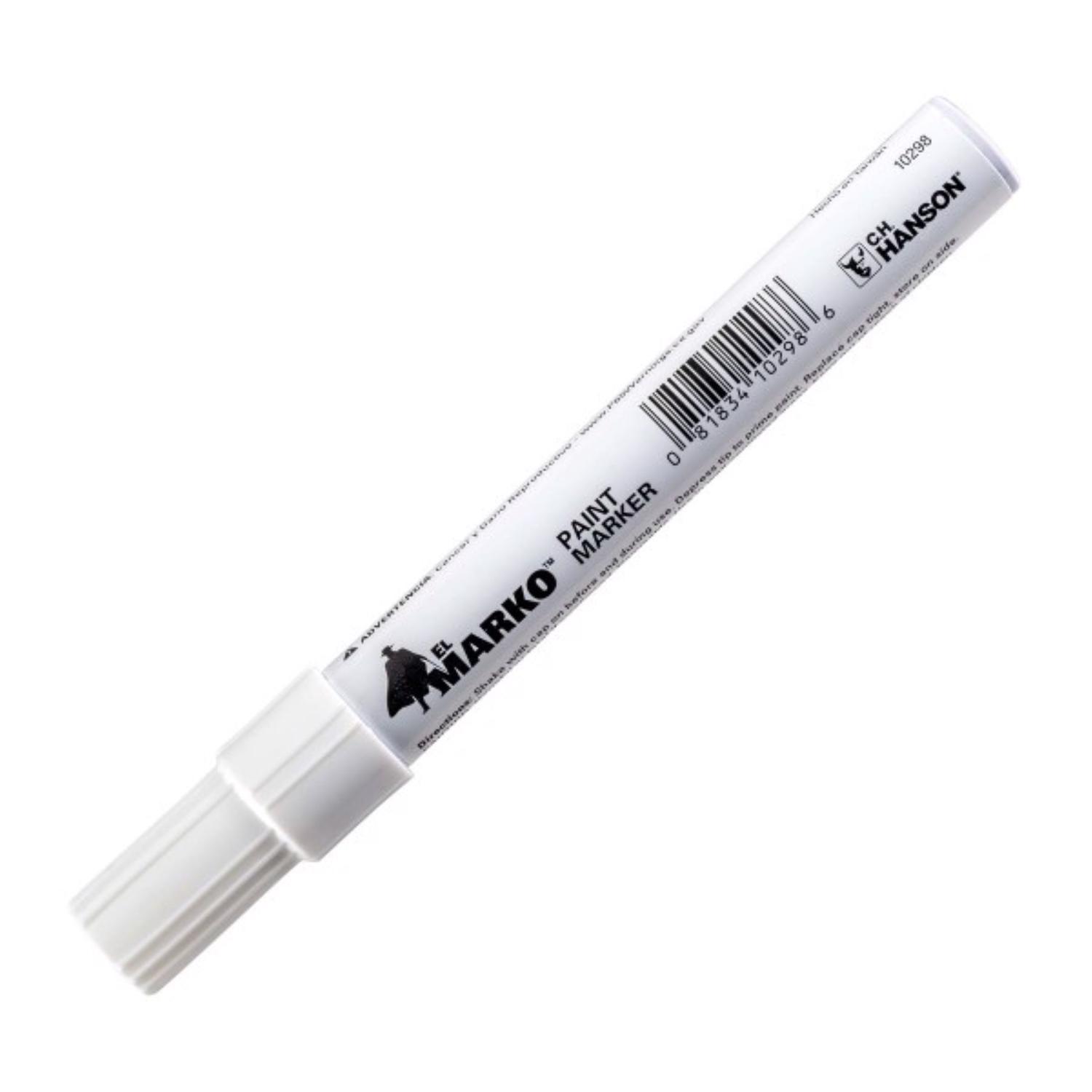 C.H. Hanson El Marko White Valve Tip Paint Marker 1 pk