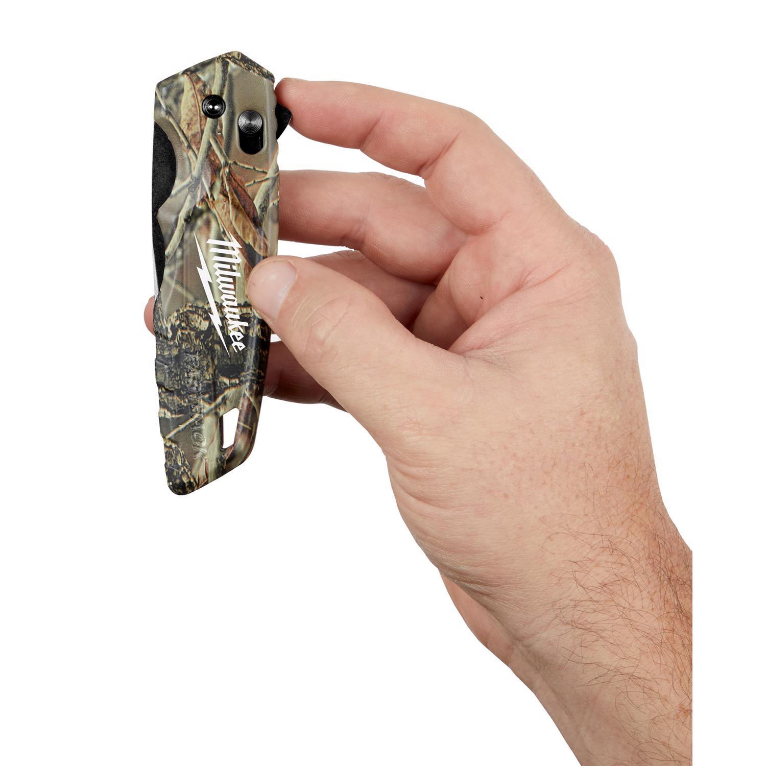 Milwaukee Fastback 7-3/4 in. Flip Folding Spring Assisted Pocket Knife Camouflage 1 pk