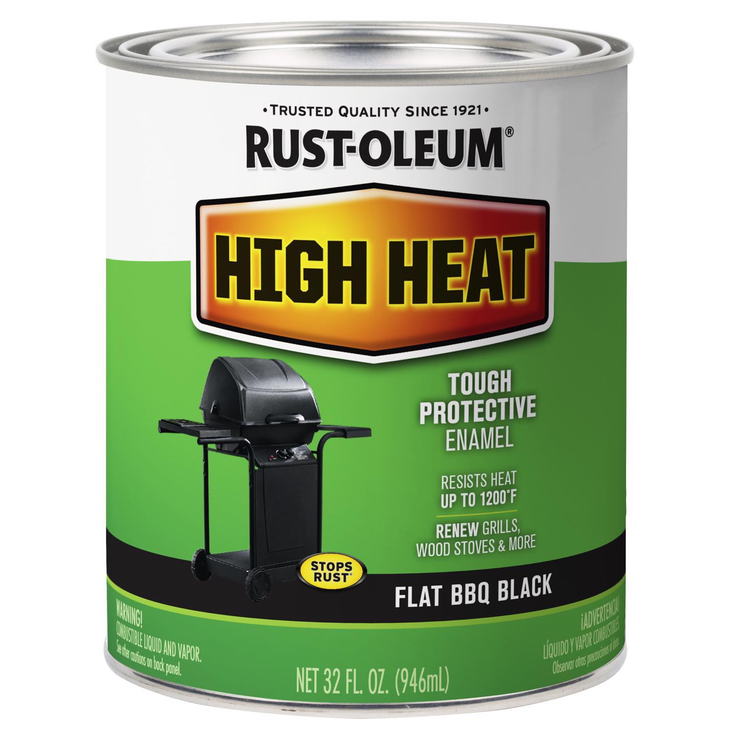 Rust-Oleum Specialty Flat BBQ Black Oil-Based High Heat Enamel 1 qt