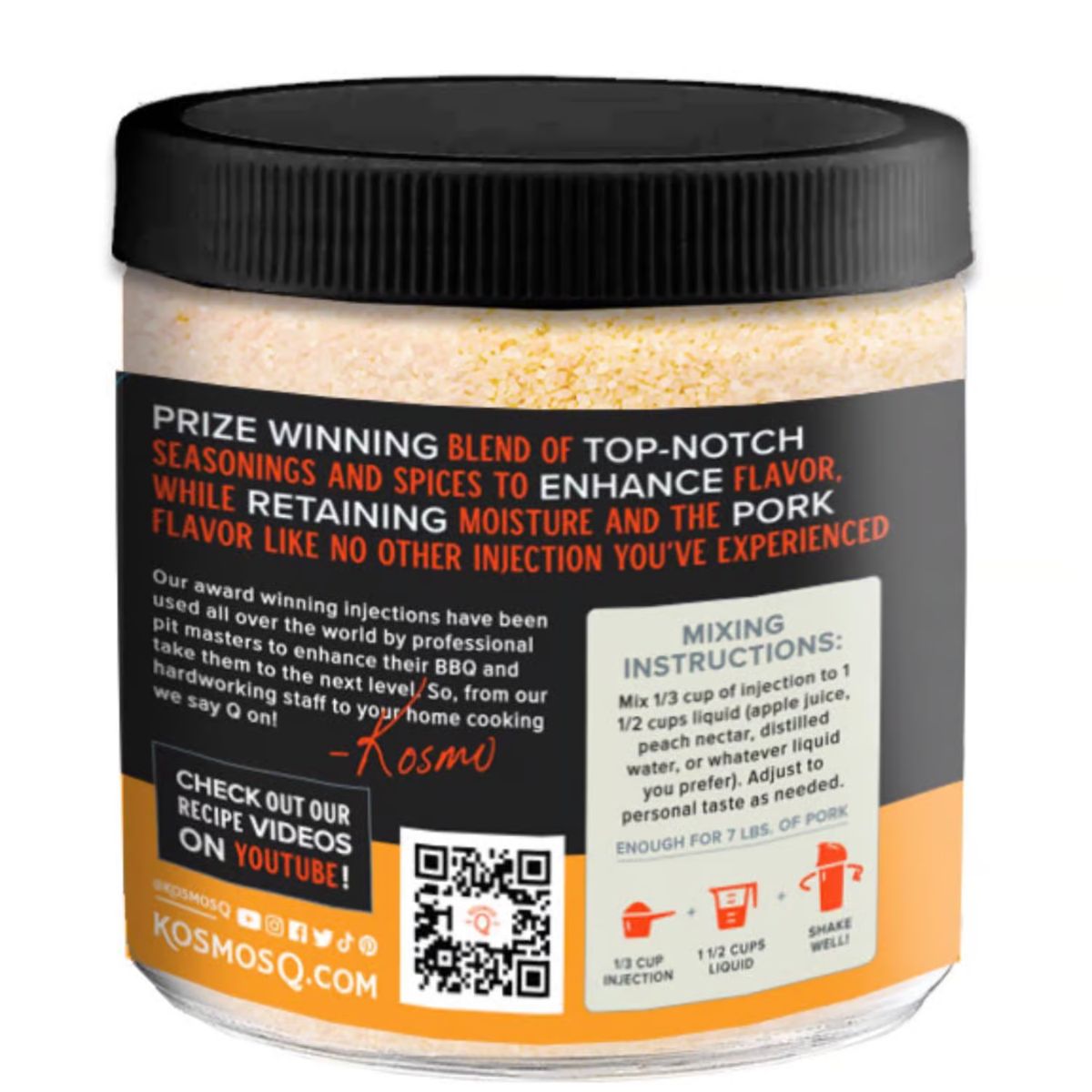 Kosmos Q Injections Original Pork Marinade Mix 16 oz.