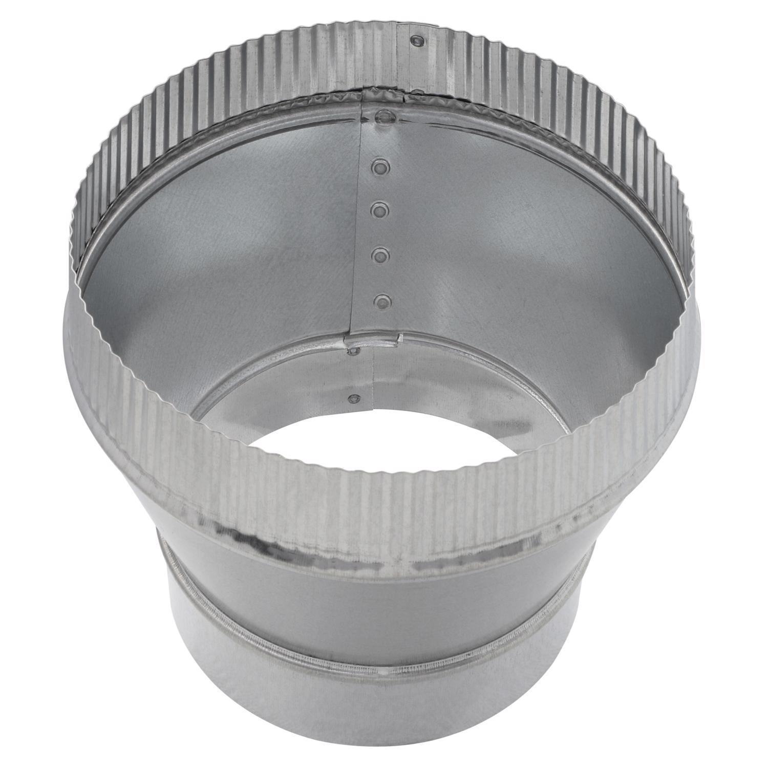 Imperial 6 in. D X 8 in. D Galvanized Steel Furnace Pipe Increaser