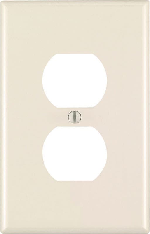 Leviton Almond 1 gang Plastic Duplex Wall Plate 1 pk