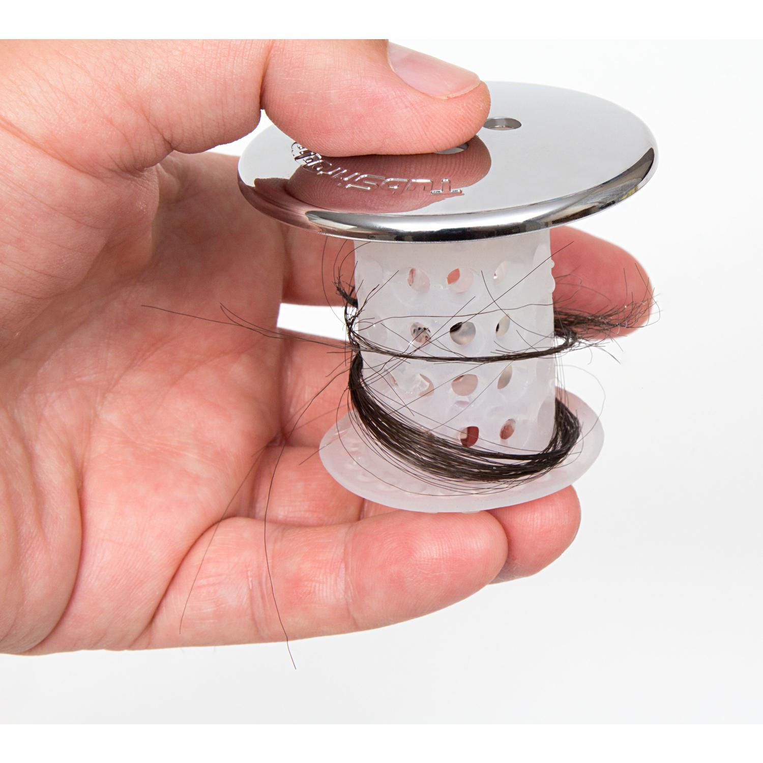 TubShroom Chrome Edition 1.75 in. Chrome Plastic No Clog Drain Stopper